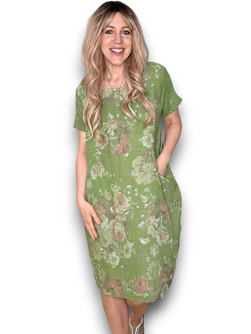 Ivy Green Scarlett Rose Jungle Dress