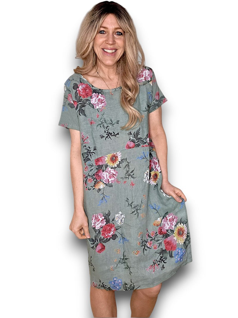 Sage Bouquet Jungle Dress