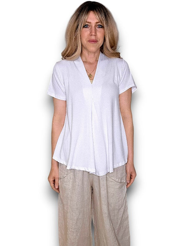 White Samba Viscose Tee