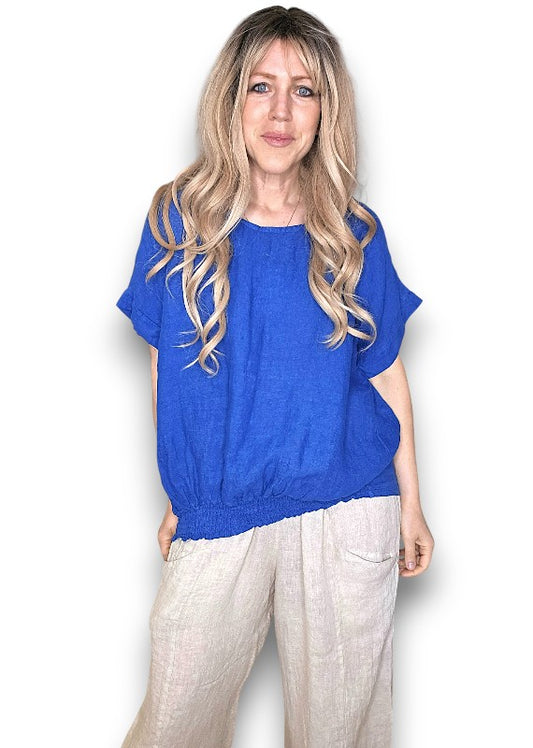 Cobalt Split Back River Tee