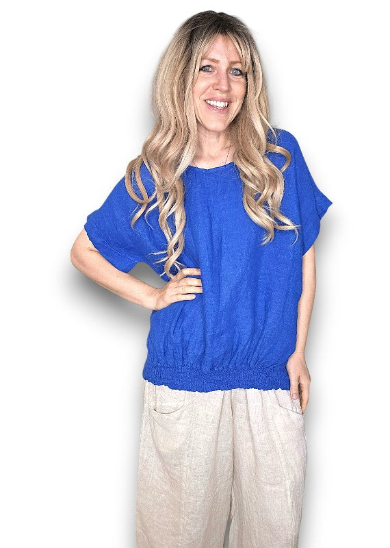 Cobalt Split Back River Tee