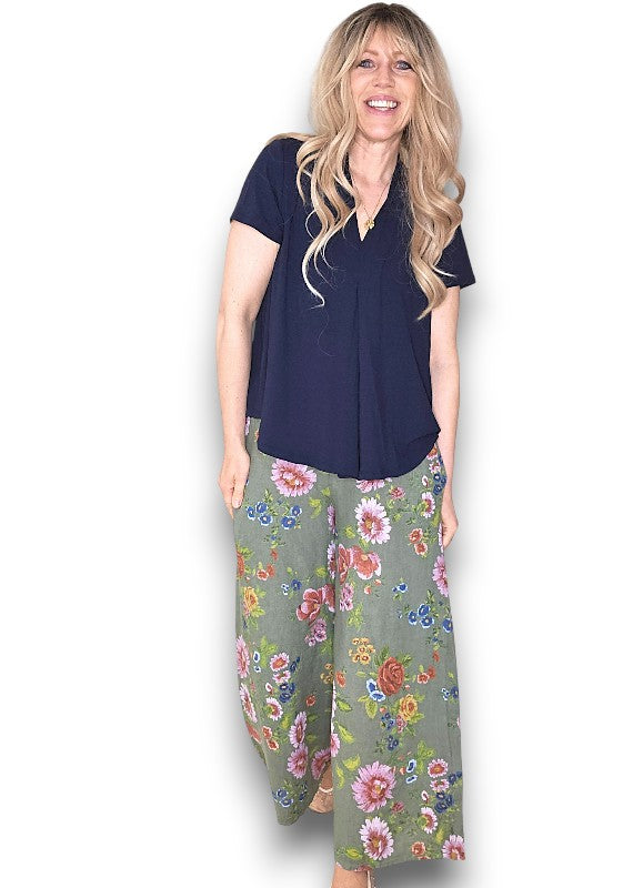 Forest Palazzo Doily Rose Pant