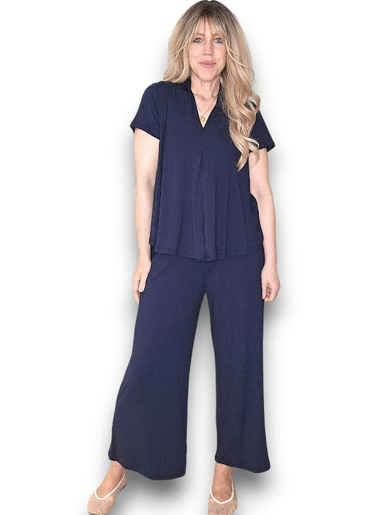 Navy Samba Viscose Pant