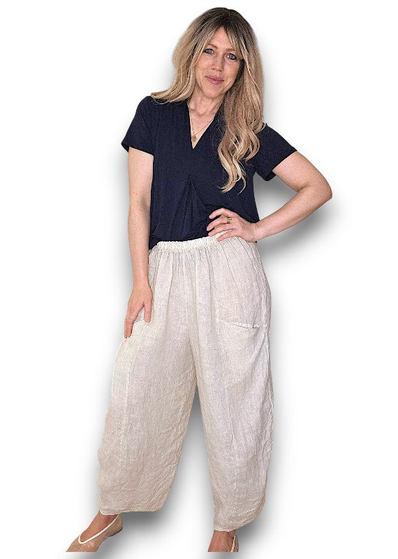 Navy Samba Viscose Tee