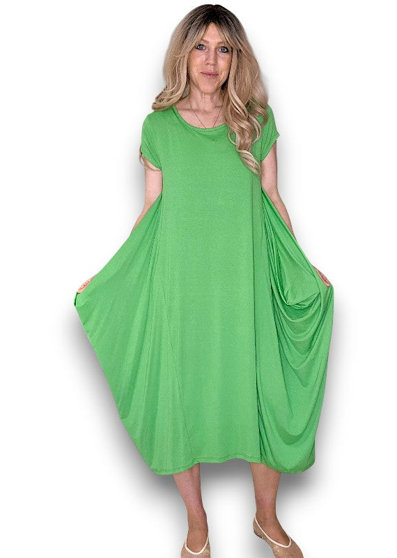 Bright Green Samba Viscose Dress