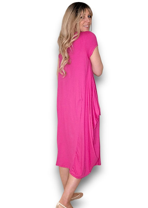 Hot Pink Samba Viscose Dress