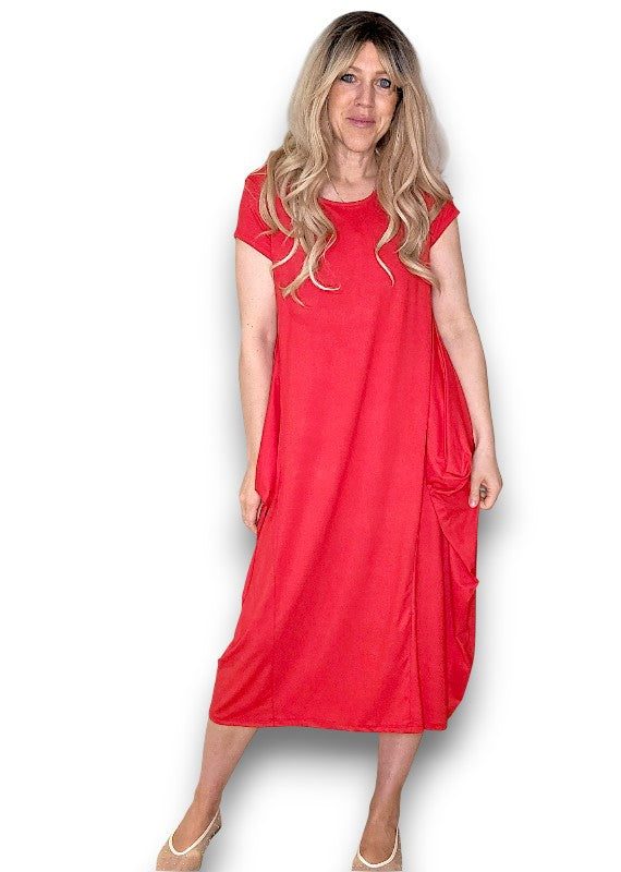 Red Samba Viscose Dress