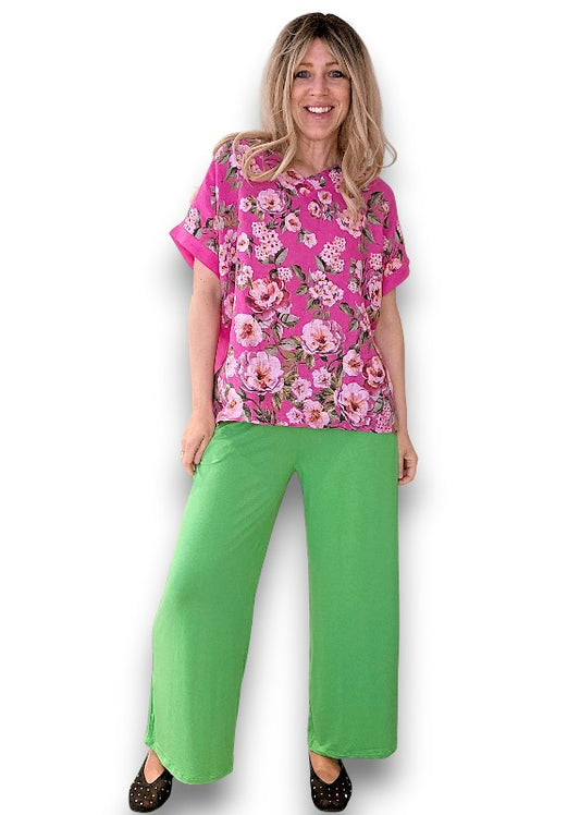 Bright Green Viscose Pant
