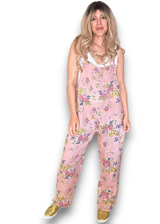 Baby Pink Wild Daisy Tie it your way-Jumpsuit