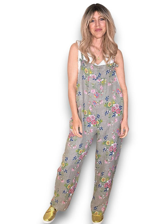 Mocha Wild Daisy Tie it your way-Jumpsuit