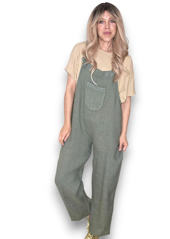 Forest Plain Frnt Pkt Tie it your way-Jumpsuit