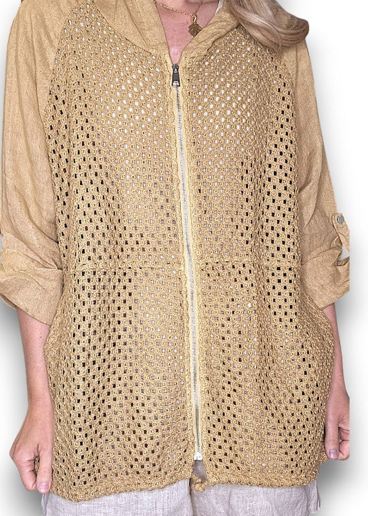 Caramel Honfleur Linen Jkt