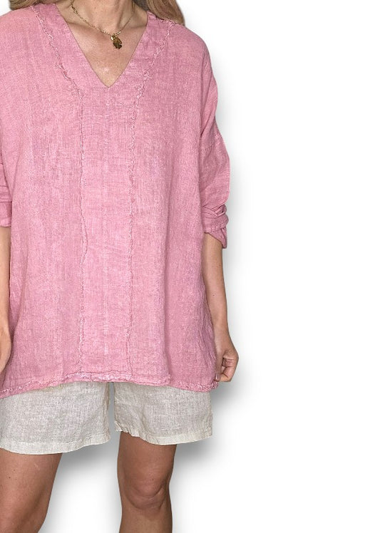 Antique Berry Coastal Fray Tunic