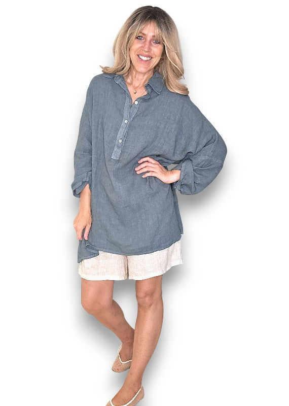 Grey Coastal Tunic Shirt