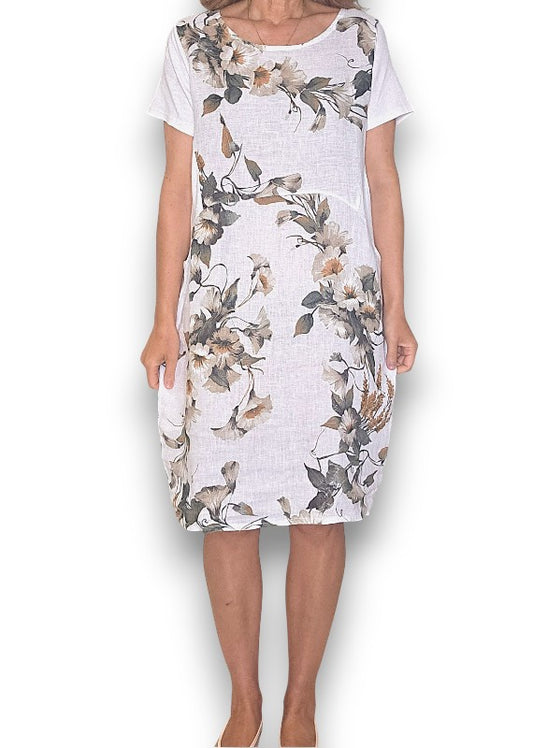 White Trumpet Jungle Dress