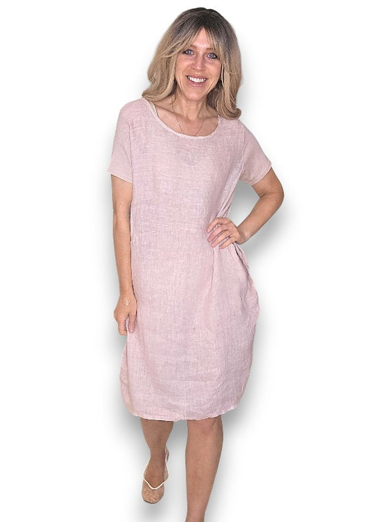Baby Pink Plain Jungle Dress