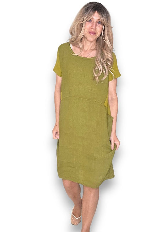 Olive Plain Jungle Dress