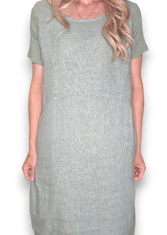 Sage Plain Jungle Dress