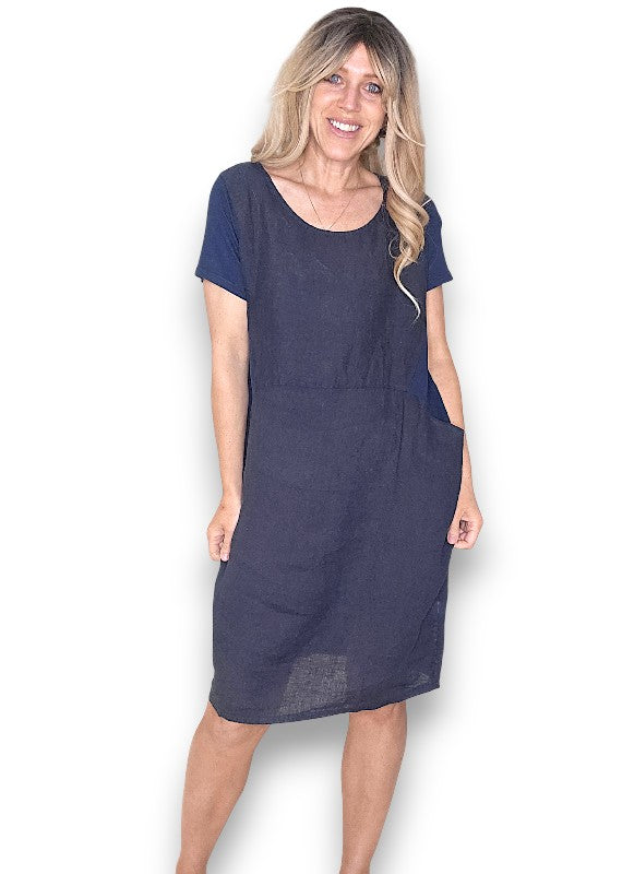 Navy Plain Jungle Dress