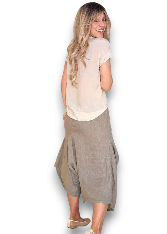Mocha Normandie Linen Pants
