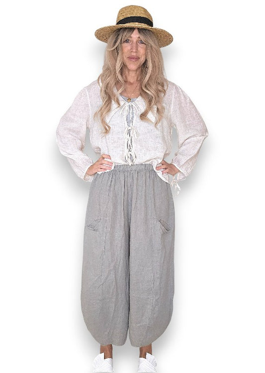Grey Barrel Linen Pants