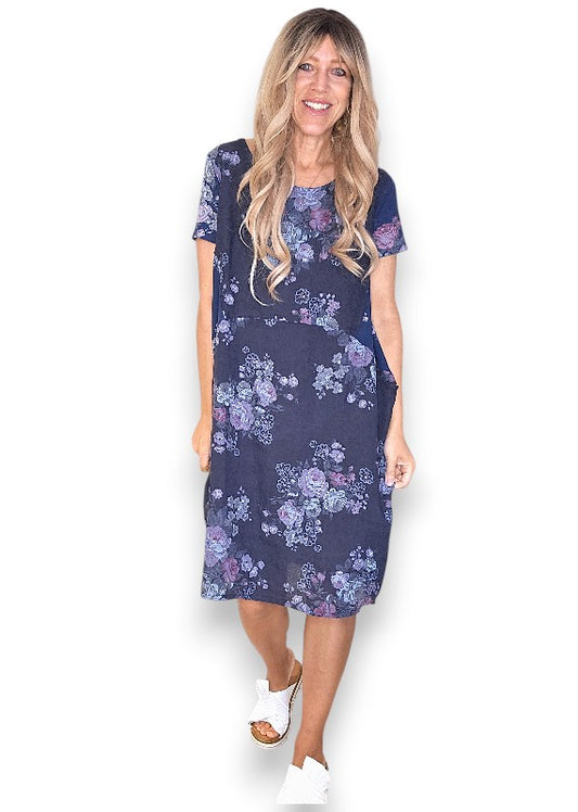 Navy High Tea Jungle Dress