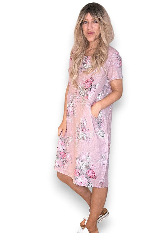 Baby Pink High Tea Jungle Dress
