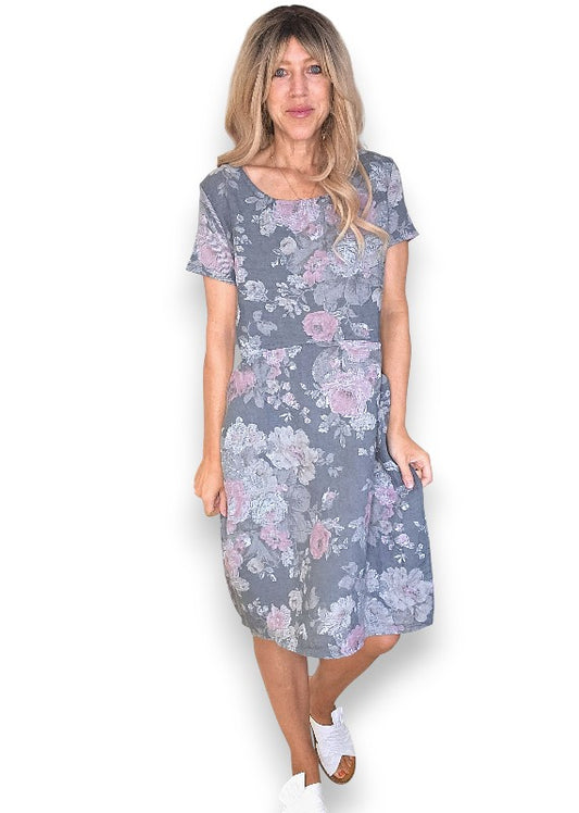 Dark Grey Scarlett Rose Jungle Dress