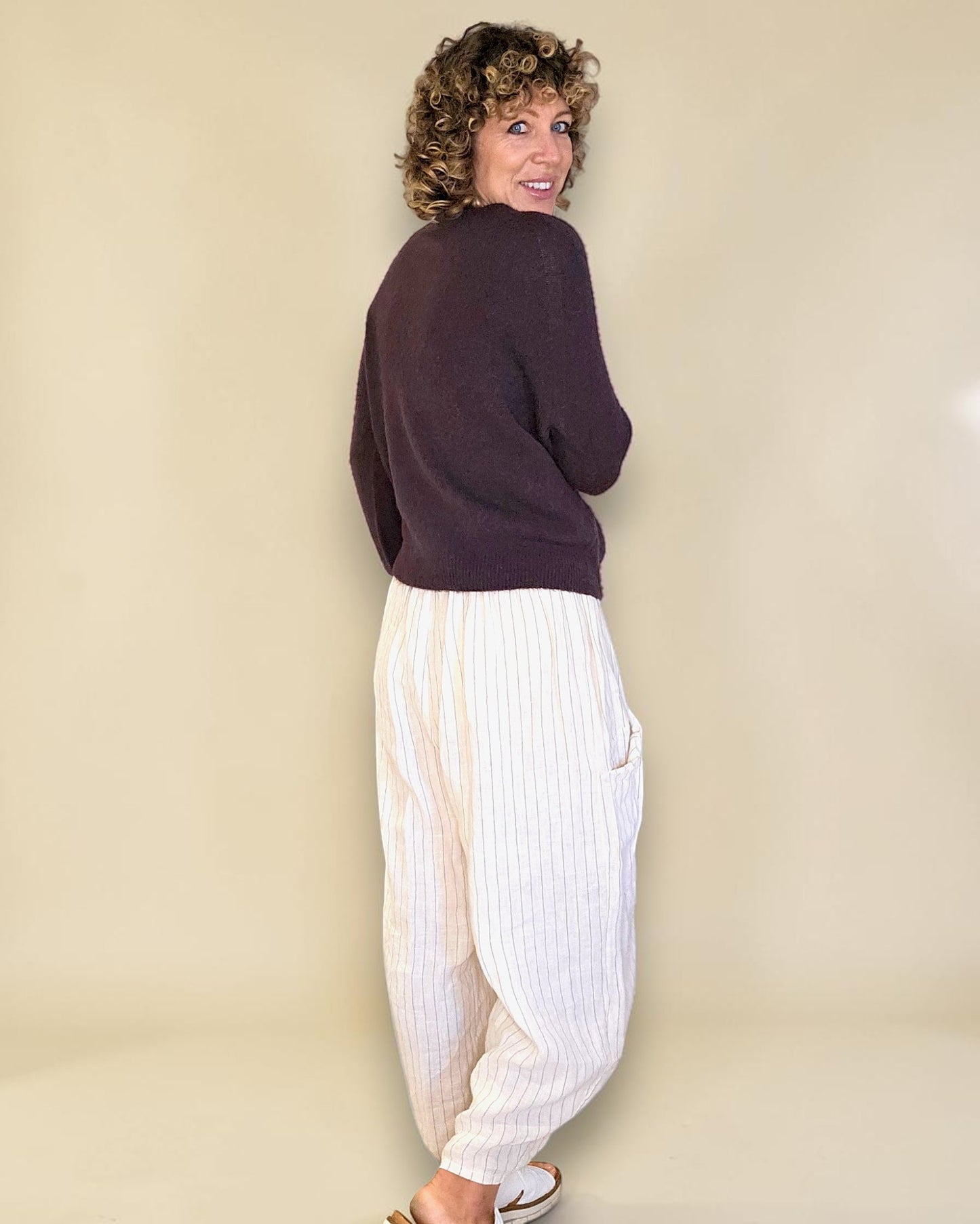 Burgundy Brown Best Basics Baby Alpaca Blend Sweater