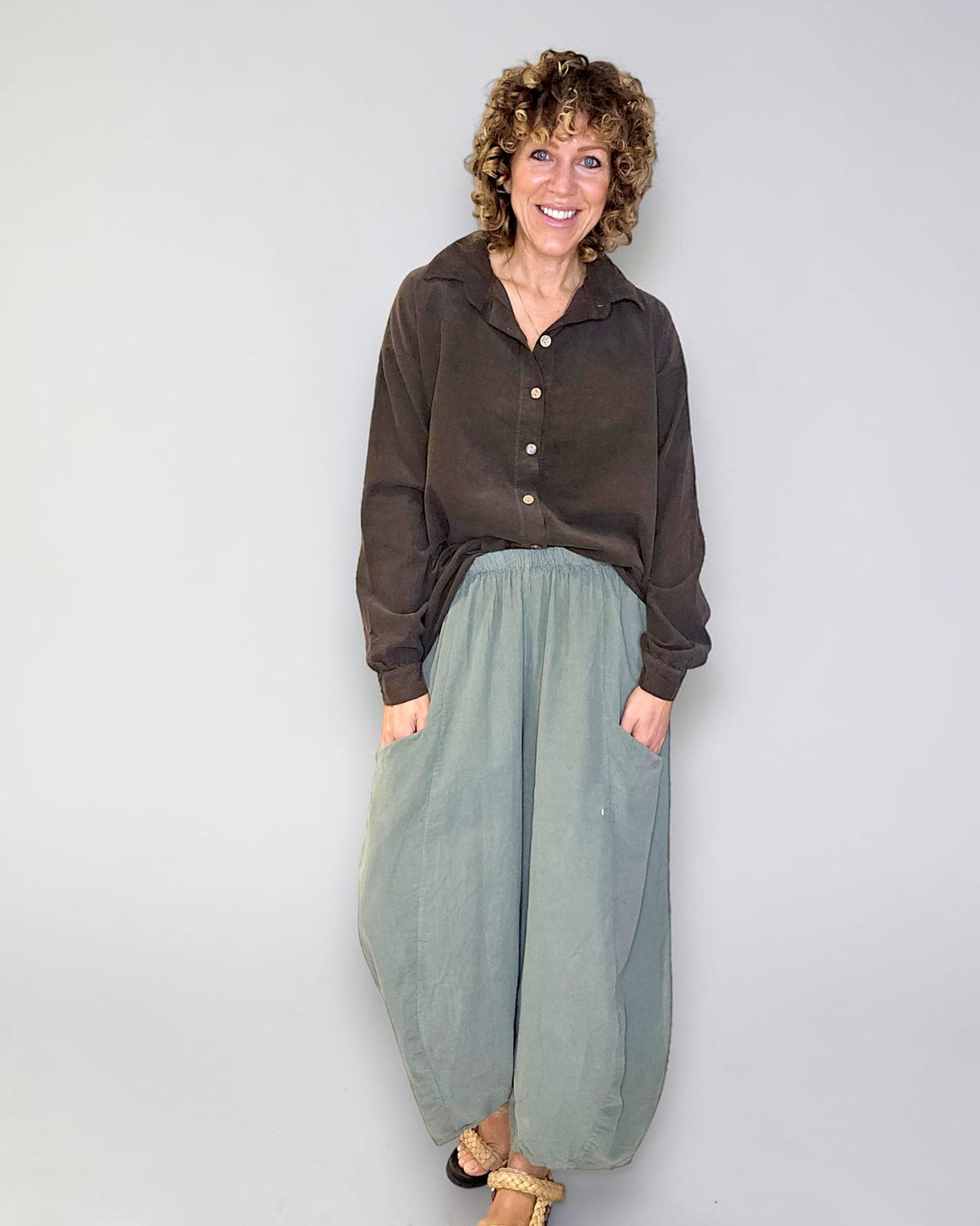 Coffee Corduroy Shirt