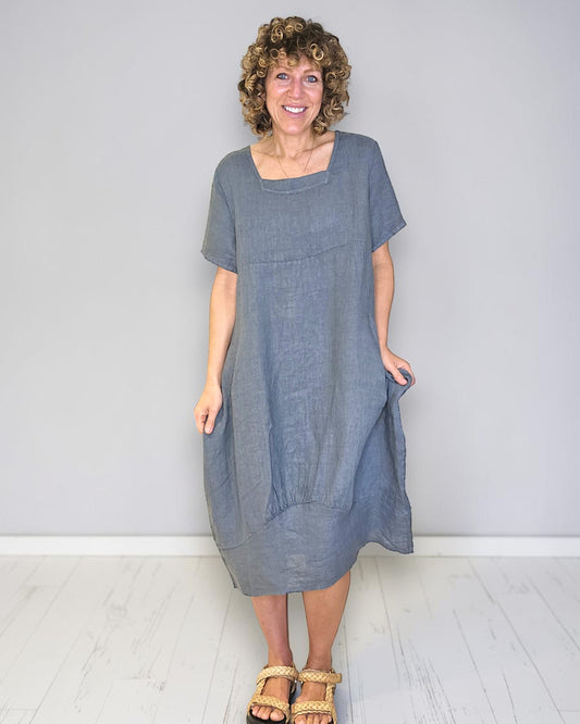 Grey Mid Sleeve Maxi