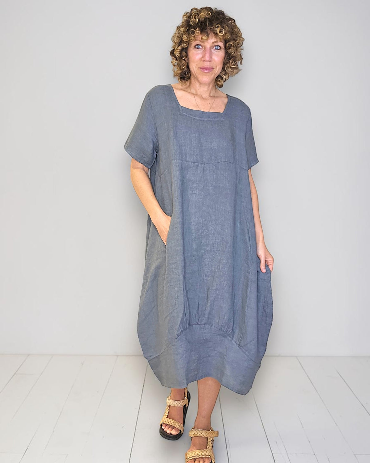 Grey Mid Sleeve Maxi