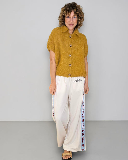 Mustard Collar Mohair Blend Vest