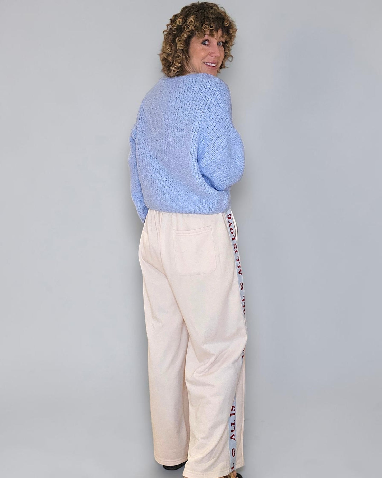 Baby Blue Chenille Cropped Cardigan