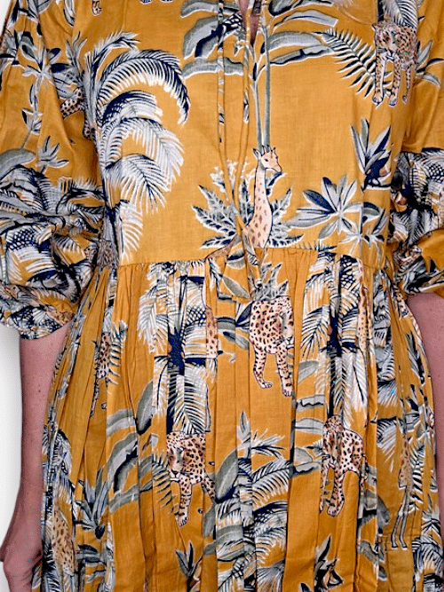 IDA IVY Pouf Sleeve Dress/Savannah Mustrd image 4