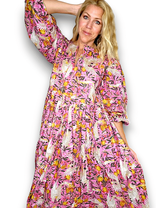 IDA IVY Pouf Sl Dress/Pnk Cockatoo image 0