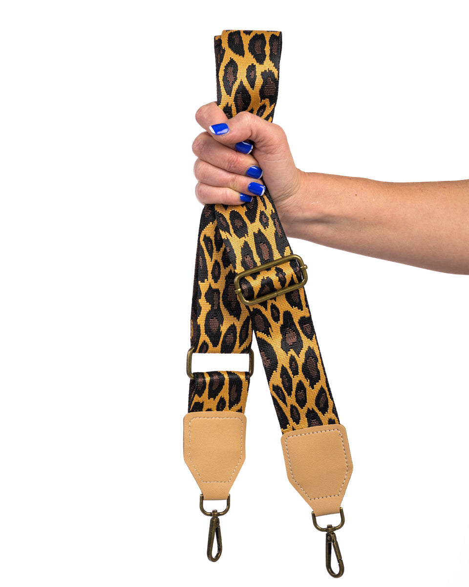 Large Leopard Luxe edge | Gold Print | Bagstrap