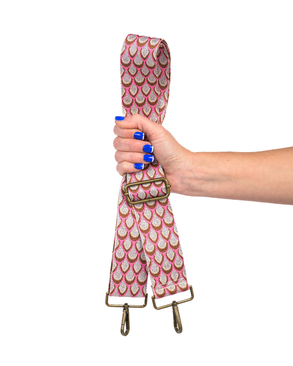 Owl Bay Metallic | Silver Glitter & Pink | Bagstrap