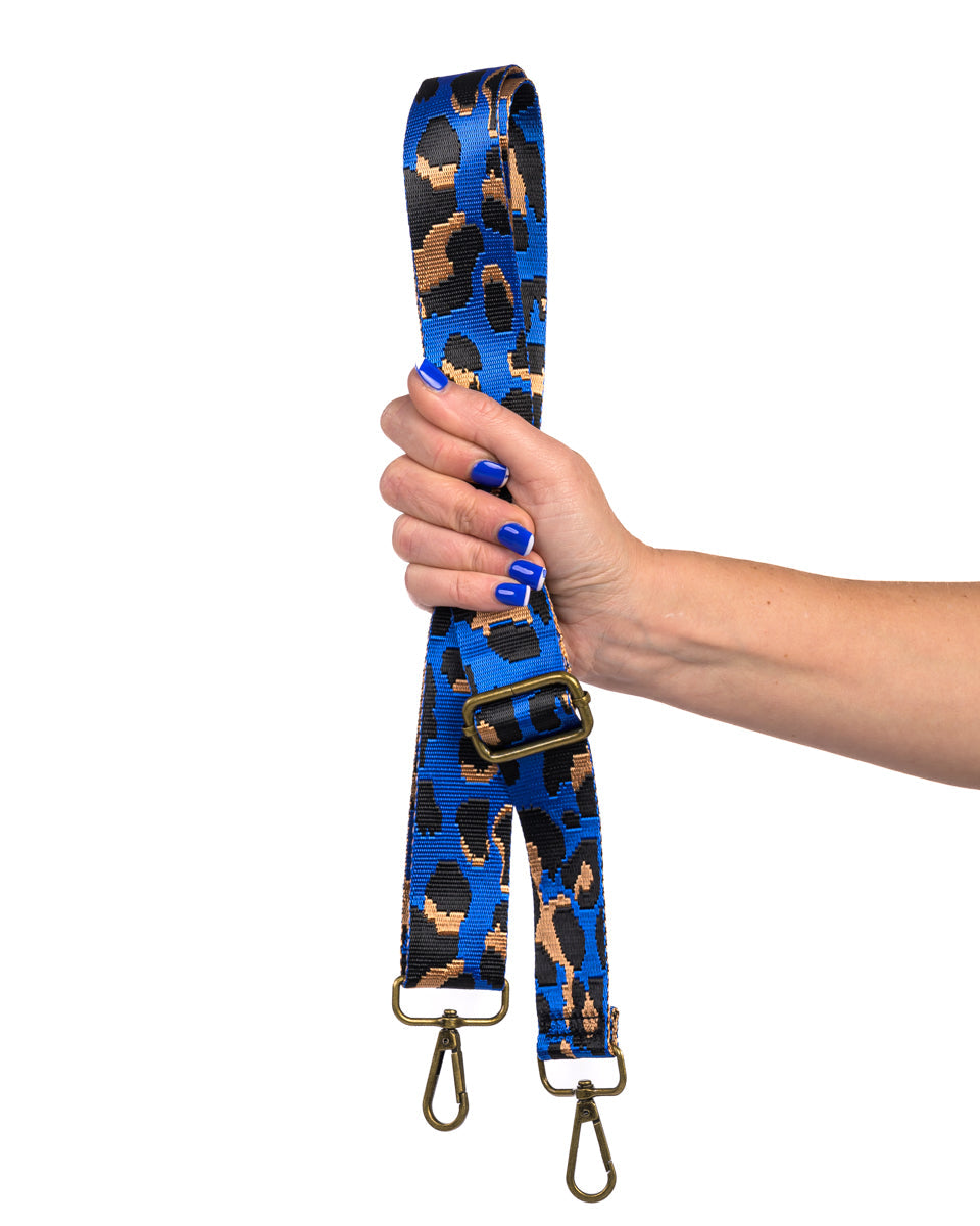Leopard Slim | Cobalt & Gold Brass | Bagstrap