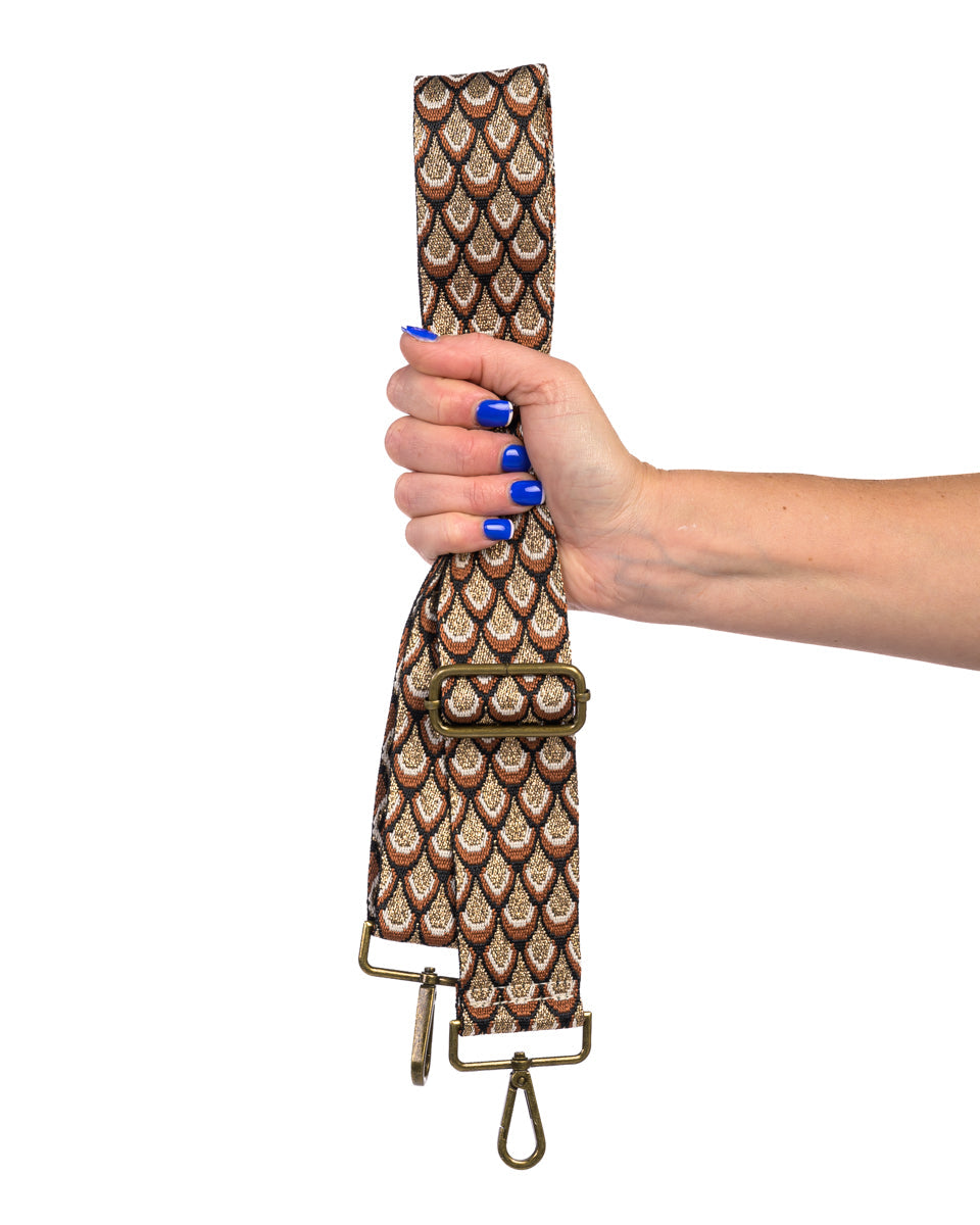 Owl Bay Metallic | Gold Glitter & Brown | Bagstrap