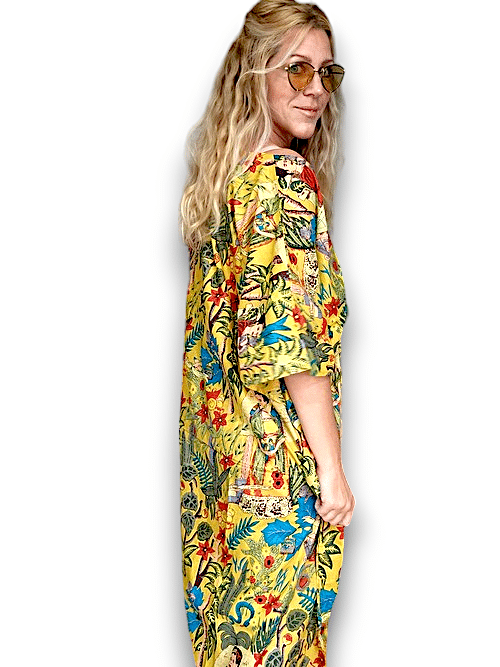 IDA IVY Resortwear-Kaftan-Frida/Yellow