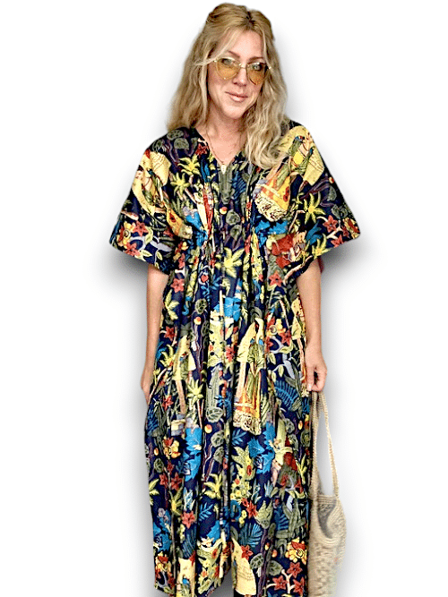 IDA IVY Resortwear-Kaftan-Frida/Black
