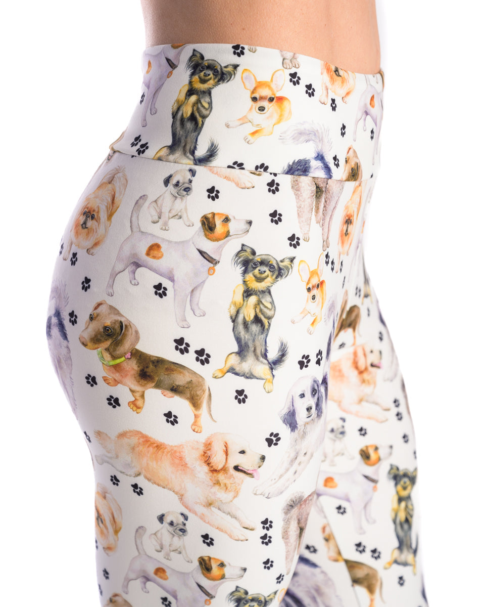 Paws & Pups White | Leggings