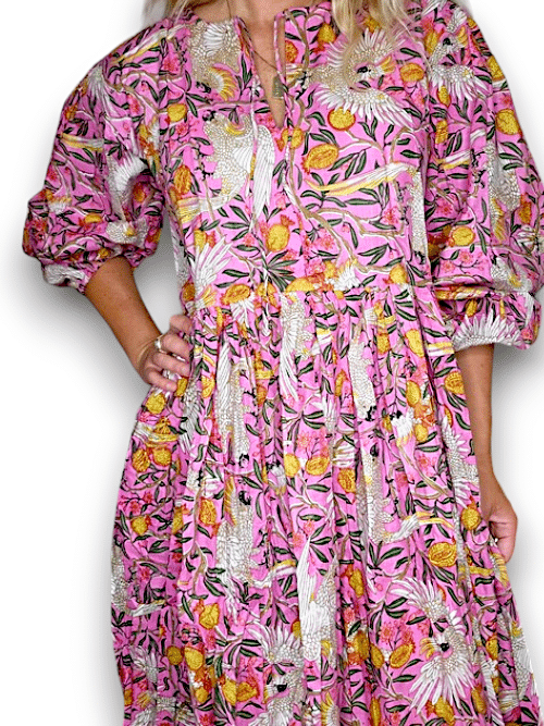 IDA IVY Pouf Sl Dress/Pnk Cockatoo image 2