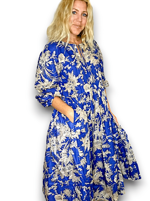 IDA IVY Pouf Sl Dress/Blu French Jungle image 5