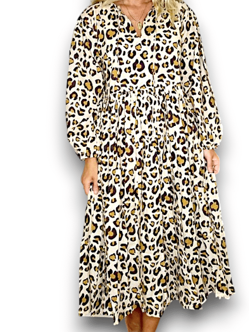 IDA IVY Pouf Sl Dress/Leopard image 4
