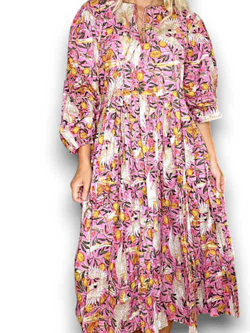 IDA IVY Pouf Sl Dress/Pnk Cockatoo image 6