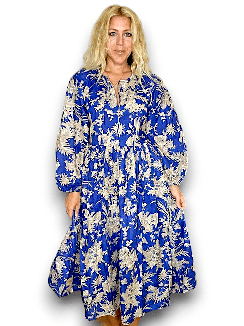 IDA IVY Pouf Sl Dress/Blu French Jungle image 6