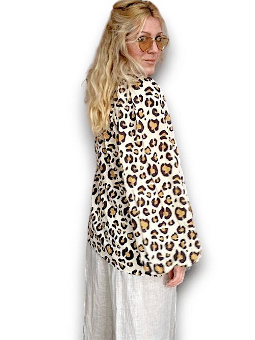 IDA IVY Pouf Sleeve Tunic-Leopard image 2
