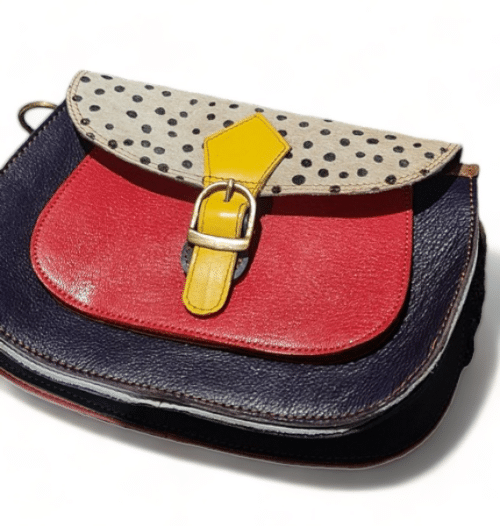 Hey Herbee Freeda Leather Bag-AE1923 Black/Wine-Blk/Wht Mini Dots